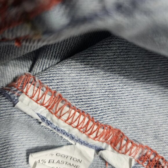 Zara Womens Trf Premium Wash Denim Blue Jean Jacket Size Large - Picture 6 of 7